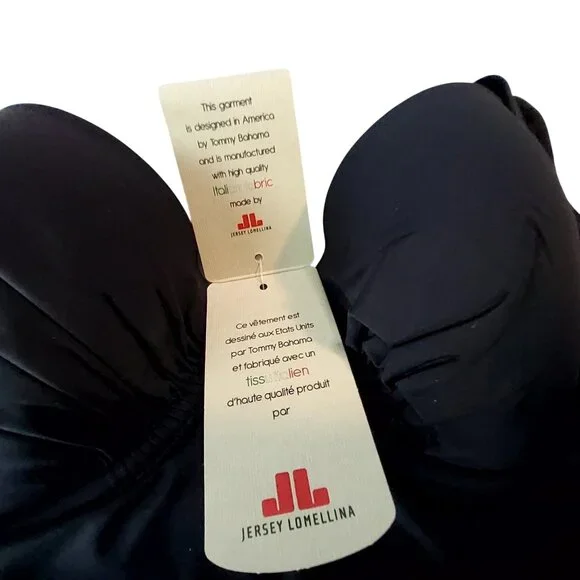 Tmmy Bahamas Black Padded Tankini Swimsuit With Adjustable Tie Back For Women XS - Picture 9 of 14